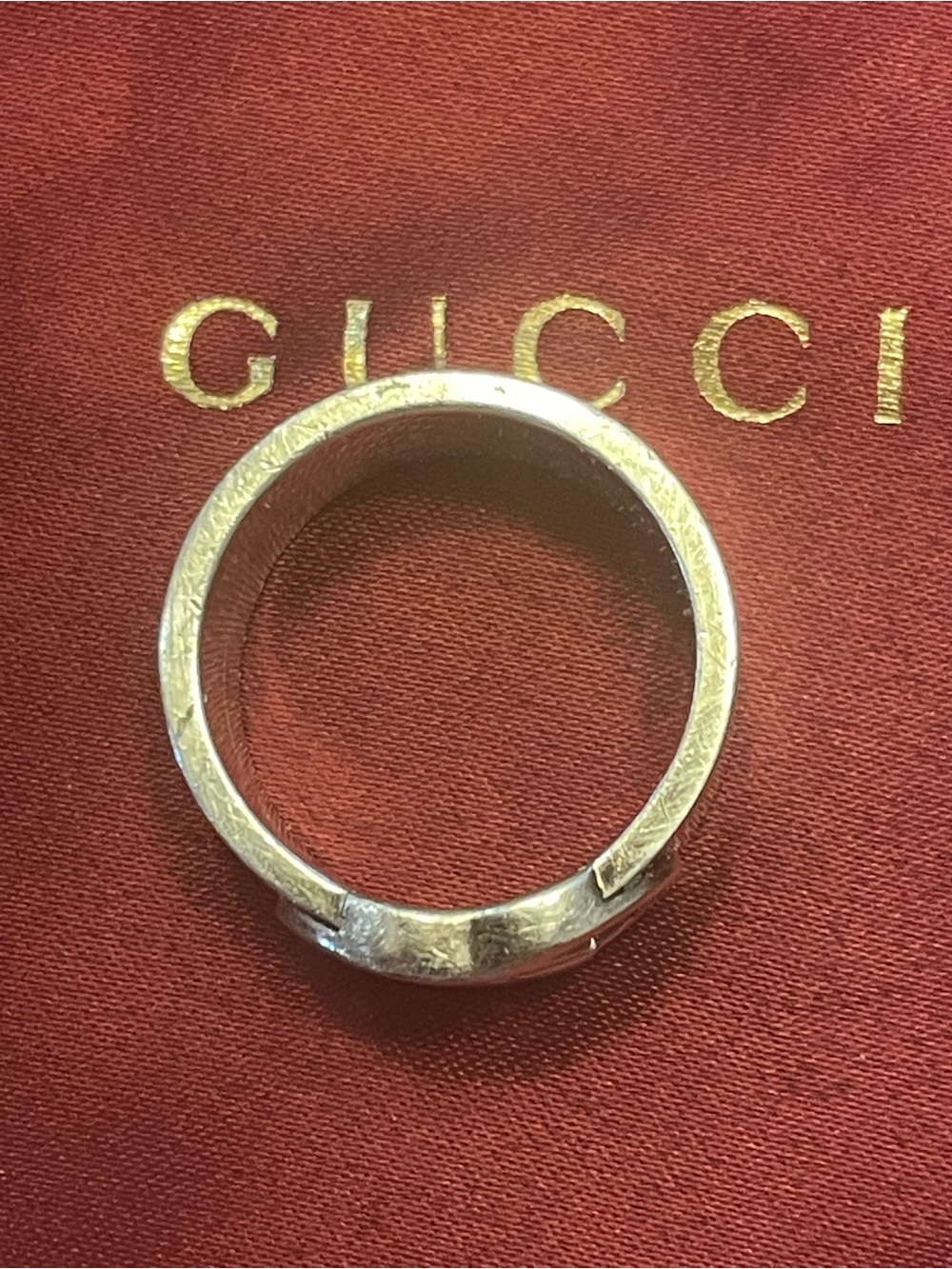 GUCCI~Interlocking G Sterling Silver Ag925 Ring - Picture 5 of 9
